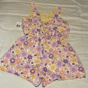 Lilt Brand ~ Large Girls 1pc Sleeveless Jumper Shorts~Sheer-Lined~Reversible